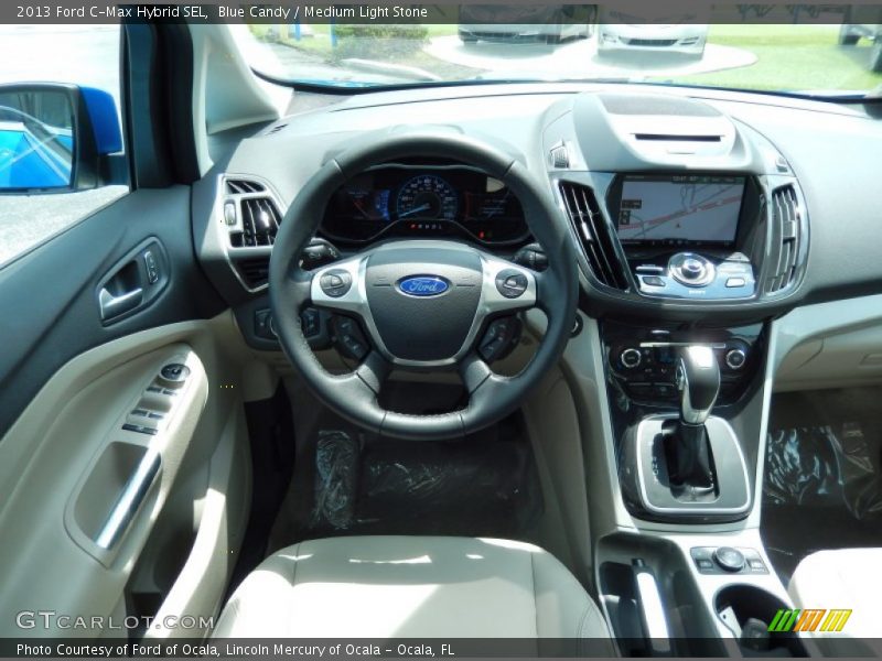 Blue Candy / Medium Light Stone 2013 Ford C-Max Hybrid SEL