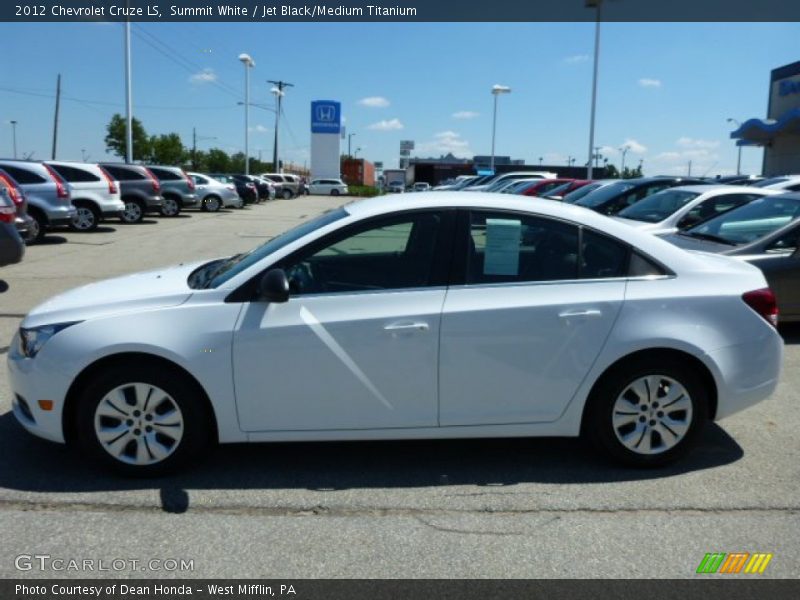 Summit White / Jet Black/Medium Titanium 2012 Chevrolet Cruze LS