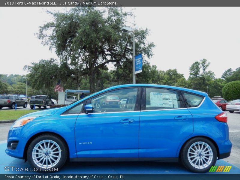 Blue Candy / Medium Light Stone 2013 Ford C-Max Hybrid SEL