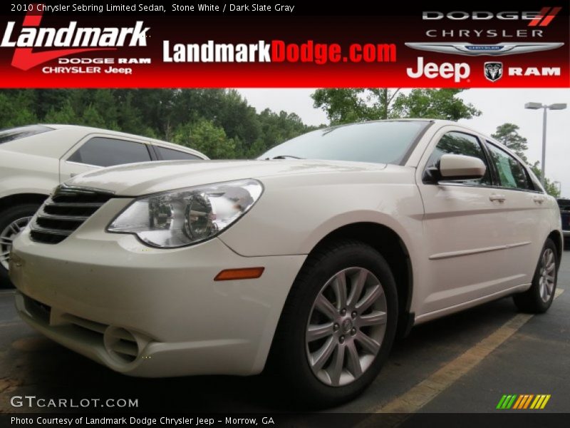 Stone White / Dark Slate Gray 2010 Chrysler Sebring Limited Sedan