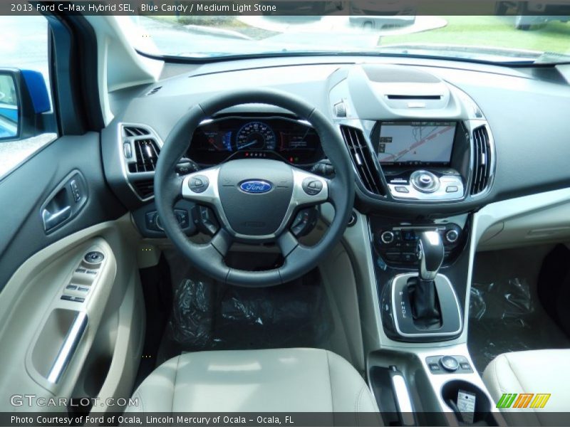 Blue Candy / Medium Light Stone 2013 Ford C-Max Hybrid SEL