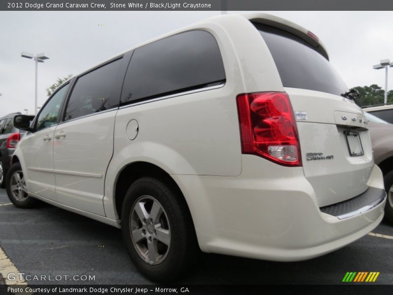 Stone White / Black/Light Graystone 2012 Dodge Grand Caravan Crew