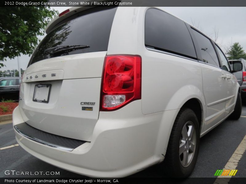 Stone White / Black/Light Graystone 2012 Dodge Grand Caravan Crew