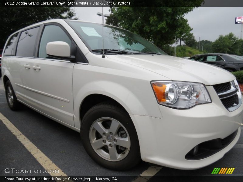 Stone White / Black/Light Graystone 2012 Dodge Grand Caravan Crew