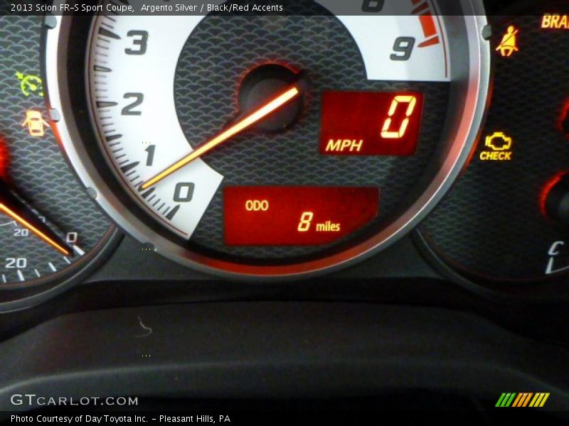 Argento Silver / Black/Red Accents 2013 Scion FR-S Sport Coupe