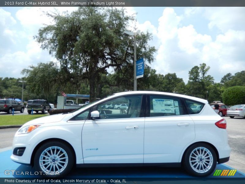 White Platinum / Medium Light Stone 2013 Ford C-Max Hybrid SEL