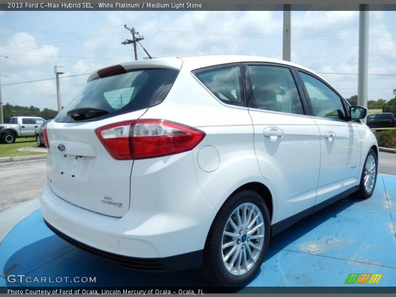 White Platinum / Medium Light Stone 2013 Ford C-Max Hybrid SEL