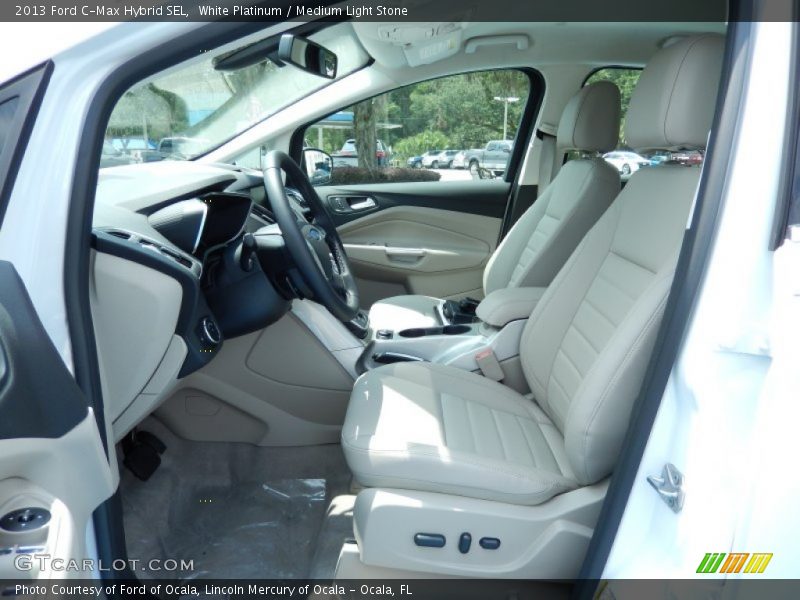White Platinum / Medium Light Stone 2013 Ford C-Max Hybrid SEL