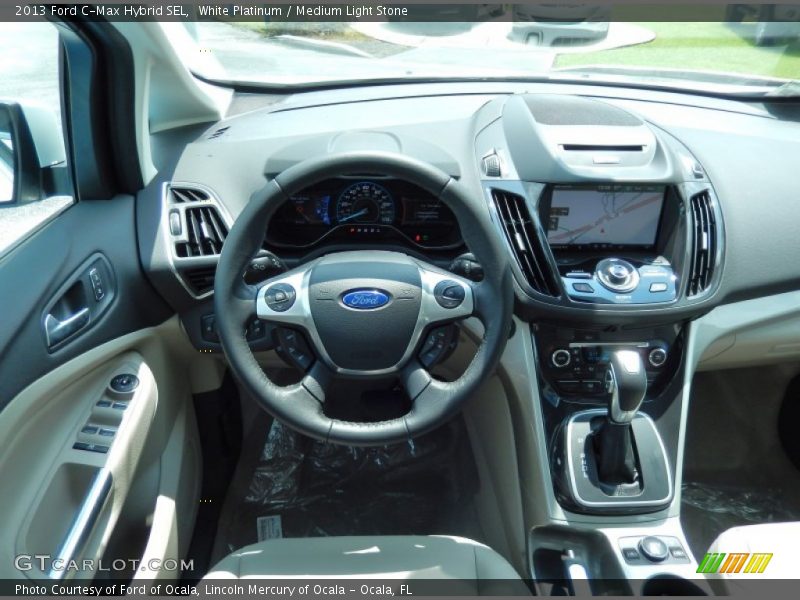White Platinum / Medium Light Stone 2013 Ford C-Max Hybrid SEL