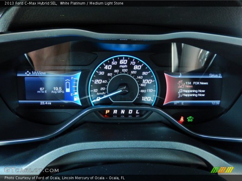 White Platinum / Medium Light Stone 2013 Ford C-Max Hybrid SEL
