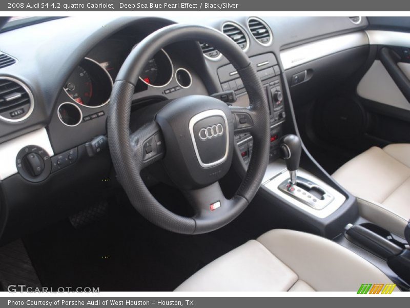  2008 S4 4.2 quattro Cabriolet Black/Silver Interior
