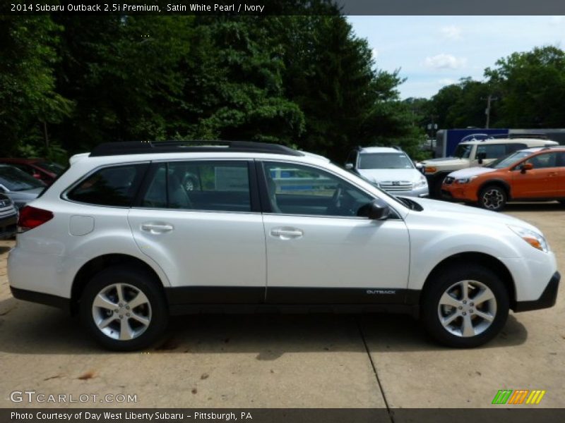 Satin White Pearl / Ivory 2014 Subaru Outback 2.5i Premium