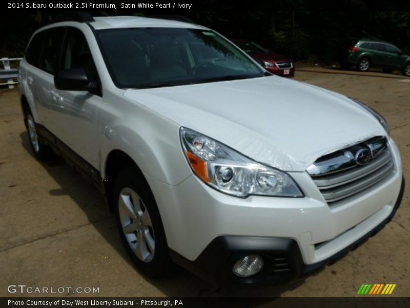 Satin White Pearl / Ivory 2014 Subaru Outback 2.5i Premium