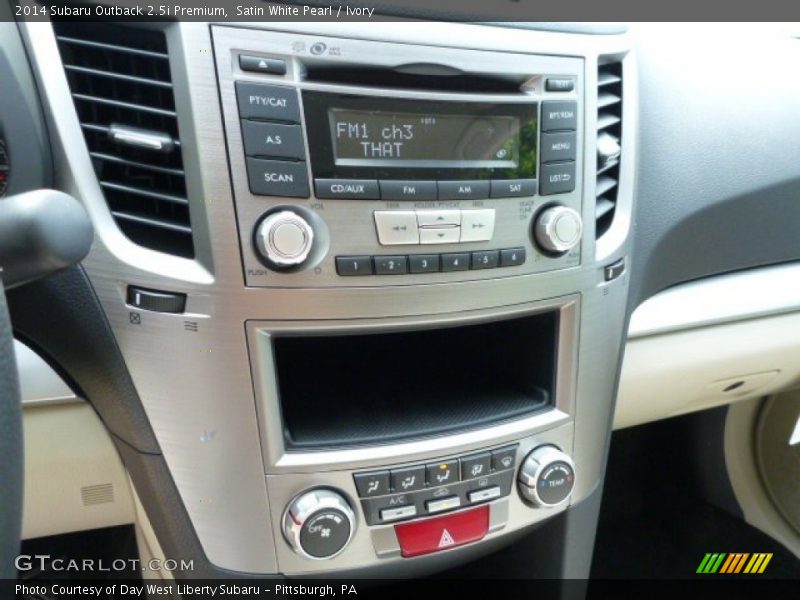 Satin White Pearl / Ivory 2014 Subaru Outback 2.5i Premium
