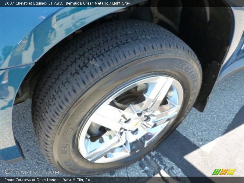 Bermuda Green Metallic / Light Gray 2007 Chevrolet Equinox LT AWD