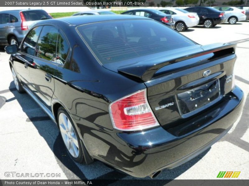 Obsidian Black Pearl / Off-Black 2007 Subaru Legacy 2.5 GT Limited Sedan