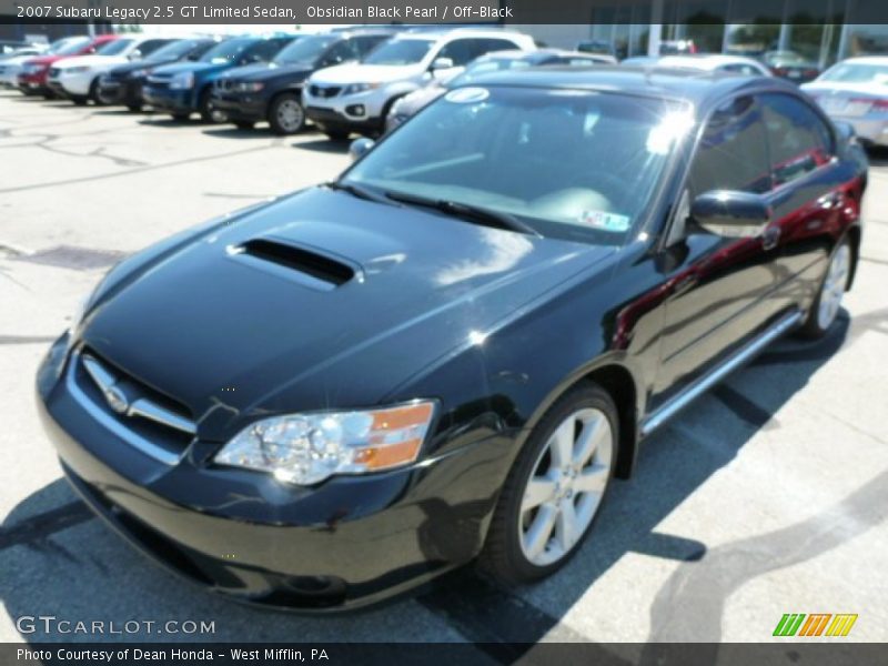 Obsidian Black Pearl / Off-Black 2007 Subaru Legacy 2.5 GT Limited Sedan