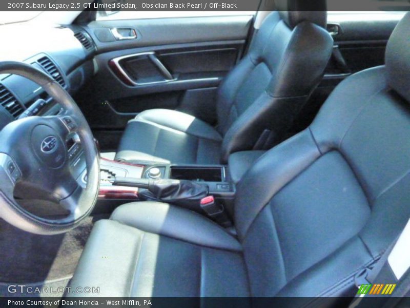 Obsidian Black Pearl / Off-Black 2007 Subaru Legacy 2.5 GT Limited Sedan