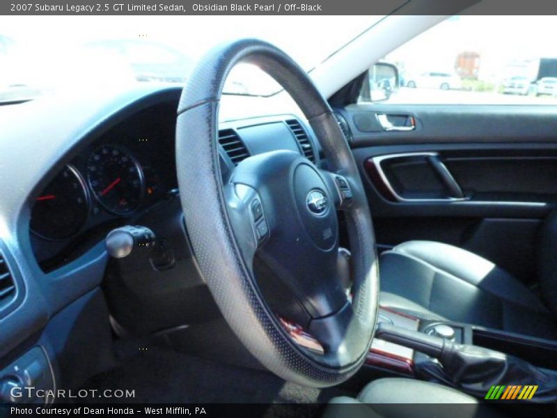 Obsidian Black Pearl / Off-Black 2007 Subaru Legacy 2.5 GT Limited Sedan