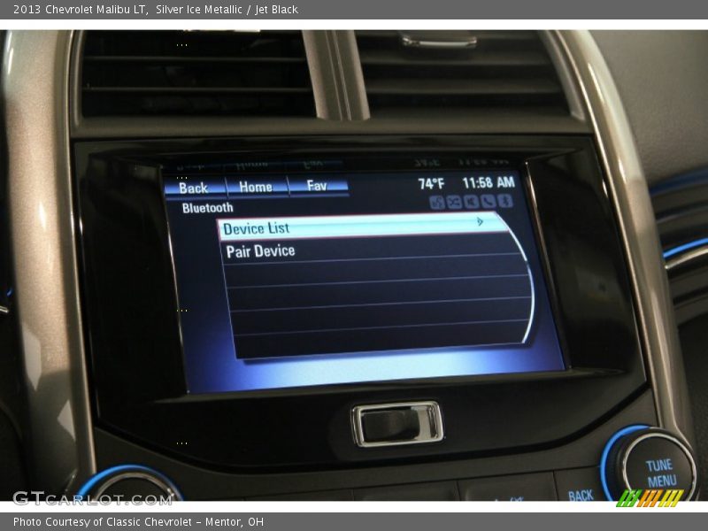 Silver Ice Metallic / Jet Black 2013 Chevrolet Malibu LT