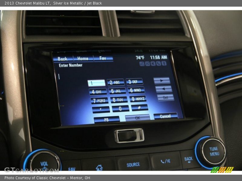 Silver Ice Metallic / Jet Black 2013 Chevrolet Malibu LT