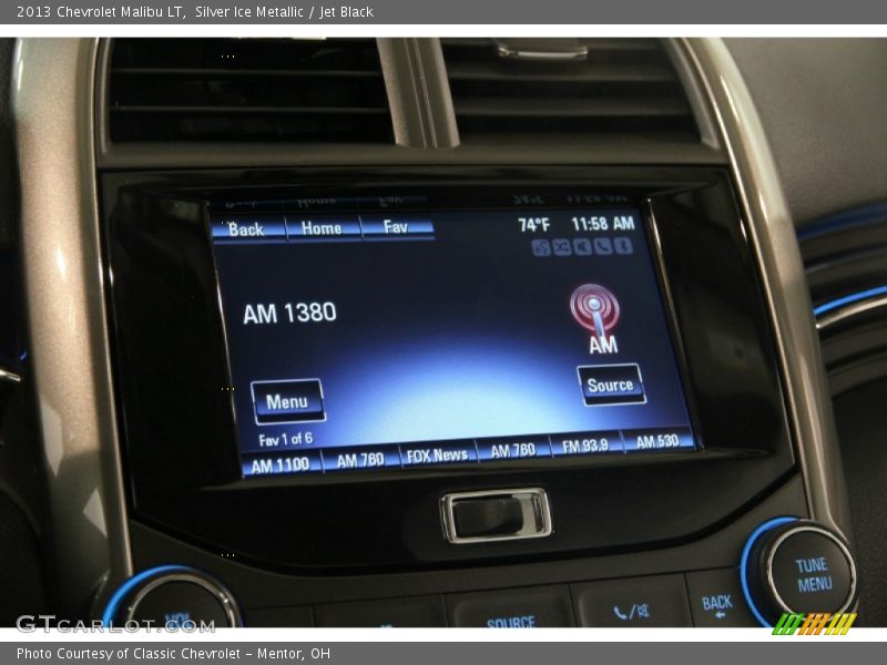 Silver Ice Metallic / Jet Black 2013 Chevrolet Malibu LT