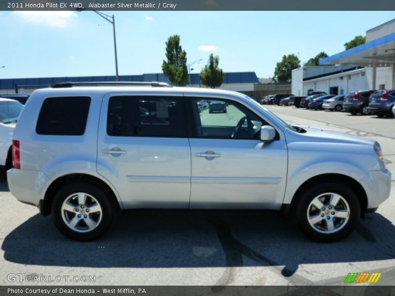 Alabaster Silver Metallic / Gray 2011 Honda Pilot EX 4WD