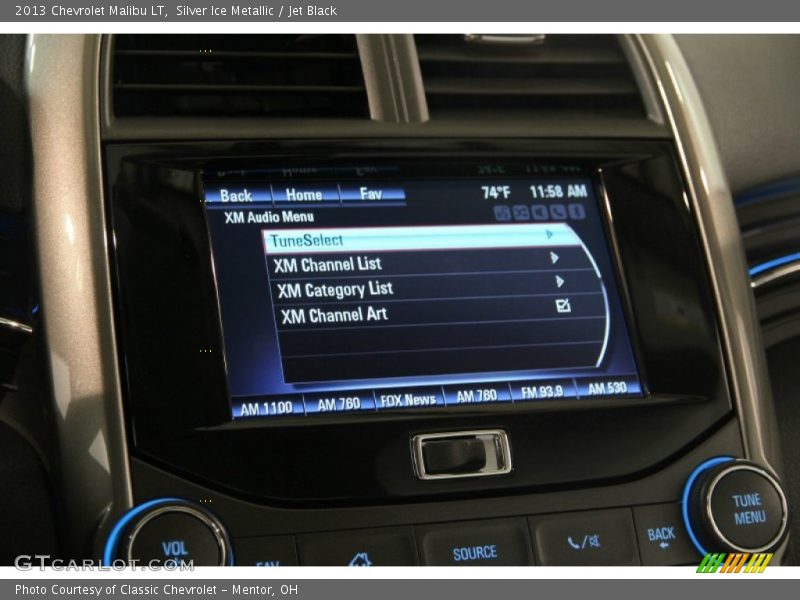 Silver Ice Metallic / Jet Black 2013 Chevrolet Malibu LT