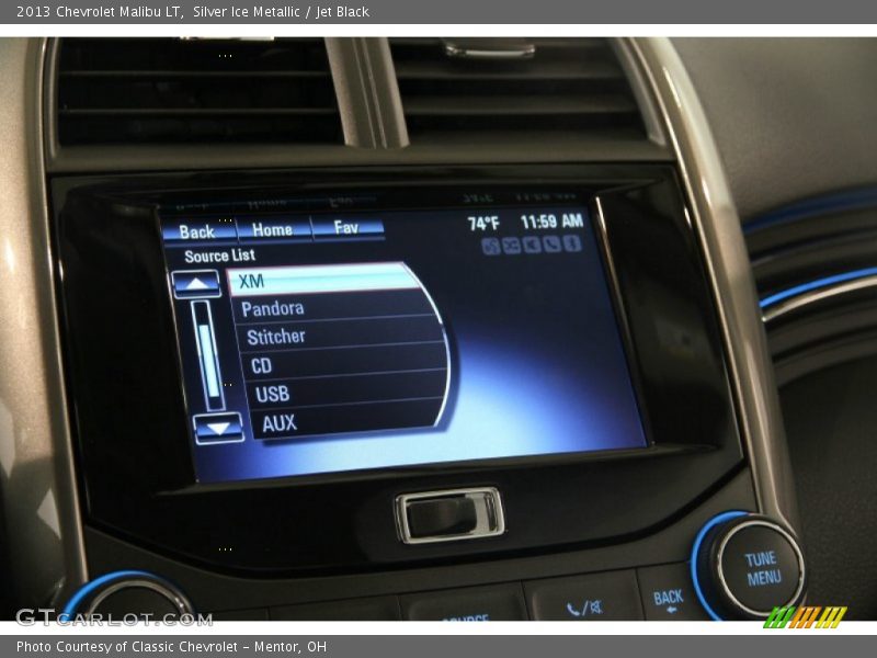 Silver Ice Metallic / Jet Black 2013 Chevrolet Malibu LT