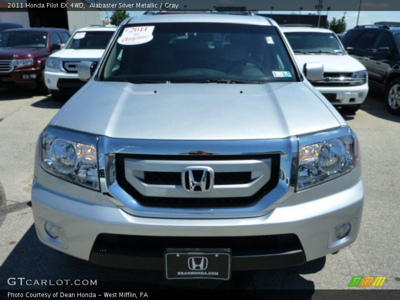 Alabaster Silver Metallic / Gray 2011 Honda Pilot EX 4WD