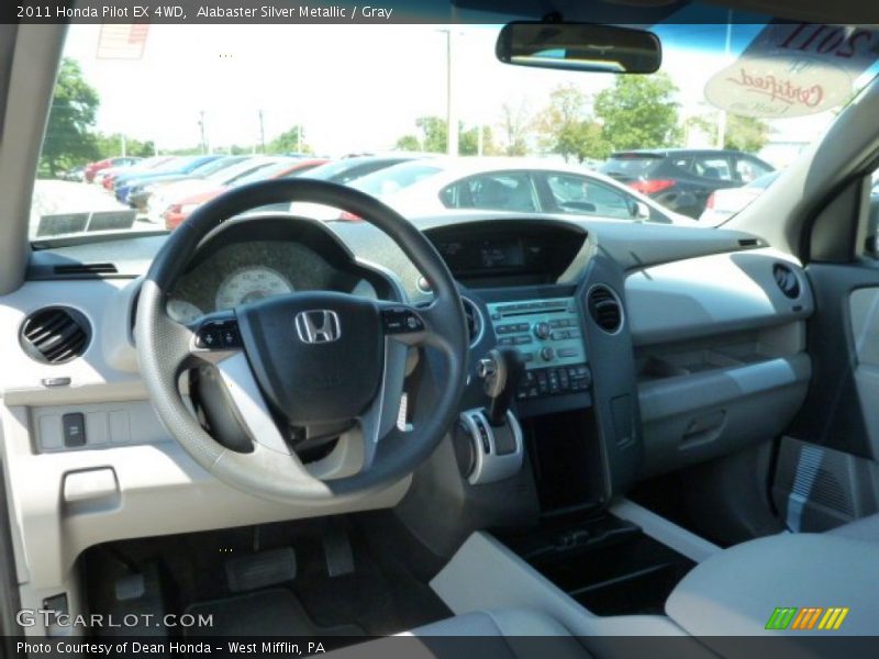 Alabaster Silver Metallic / Gray 2011 Honda Pilot EX 4WD