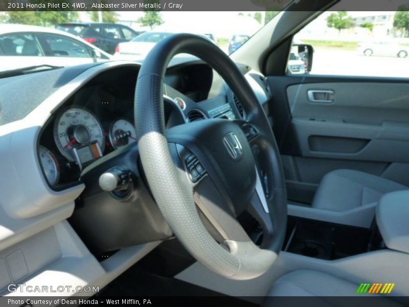 Alabaster Silver Metallic / Gray 2011 Honda Pilot EX 4WD