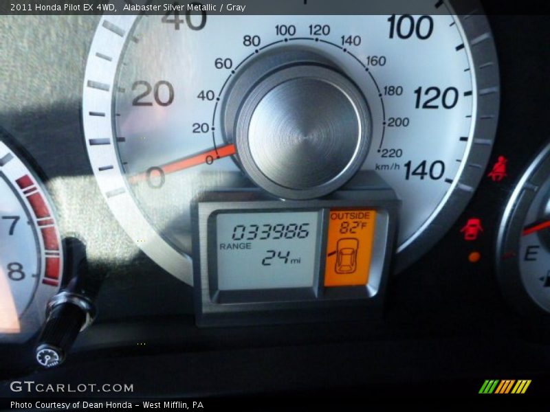 Alabaster Silver Metallic / Gray 2011 Honda Pilot EX 4WD
