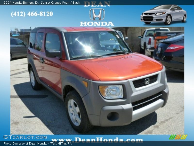 Sunset Orange Pearl / Black 2004 Honda Element EX