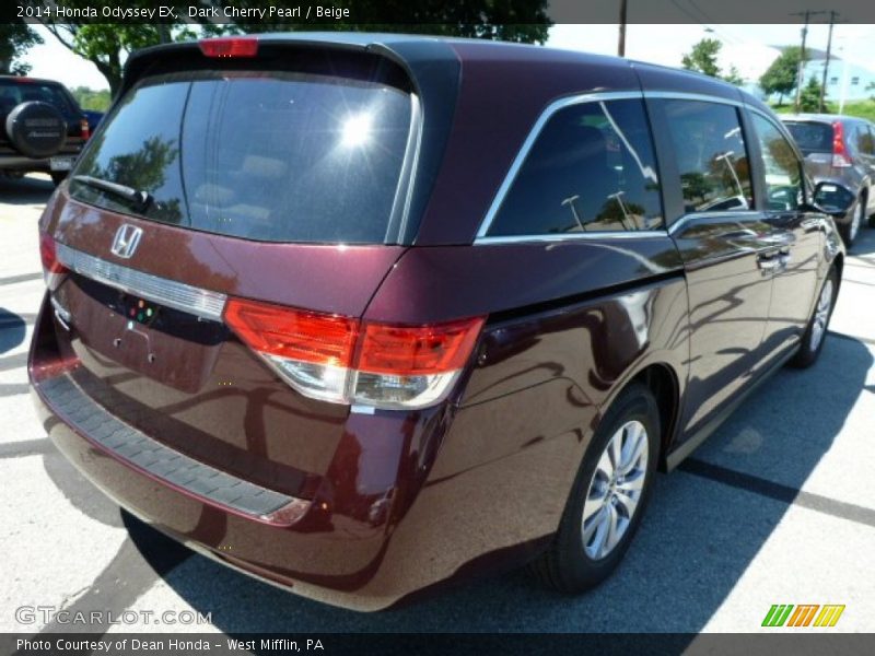 Dark Cherry Pearl / Beige 2014 Honda Odyssey EX
