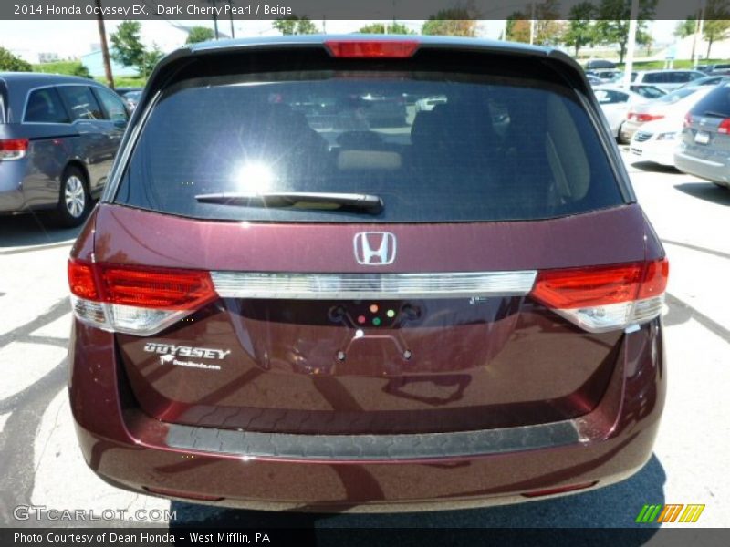 Dark Cherry Pearl / Beige 2014 Honda Odyssey EX