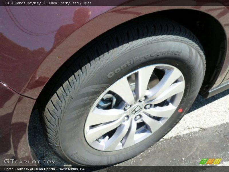Dark Cherry Pearl / Beige 2014 Honda Odyssey EX
