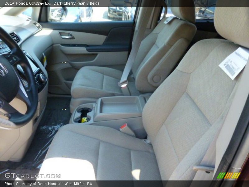 Dark Cherry Pearl / Beige 2014 Honda Odyssey EX