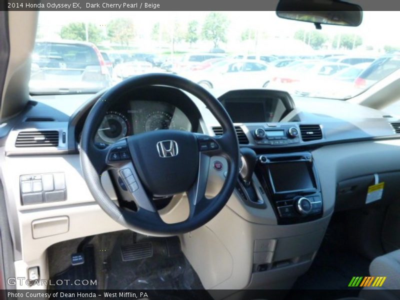 Dark Cherry Pearl / Beige 2014 Honda Odyssey EX