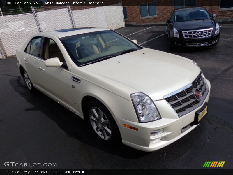 White Diamond Tricoat / Cashmere 2009 Cadillac STS V6