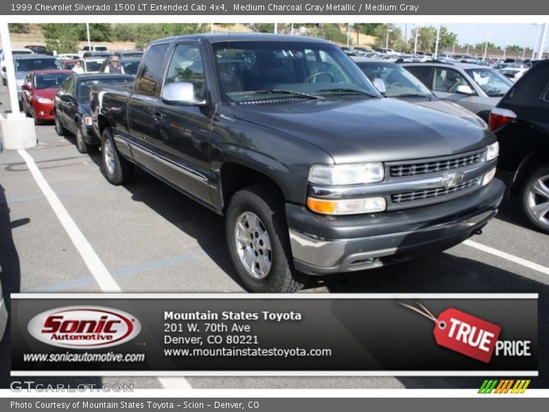 Medium Charcoal Gray Metallic / Medium Gray 1999 Chevrolet Silverado 1500 LT Extended Cab 4x4