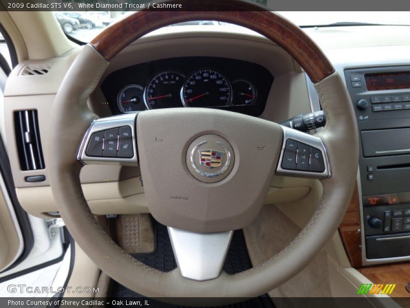 White Diamond Tricoat / Cashmere 2009 Cadillac STS V6