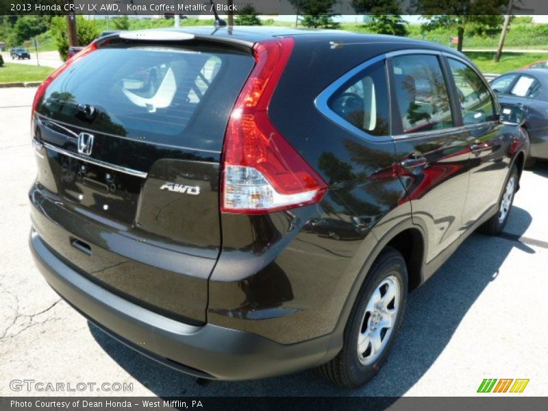 Kona Coffee Metallic / Black 2013 Honda CR-V LX AWD