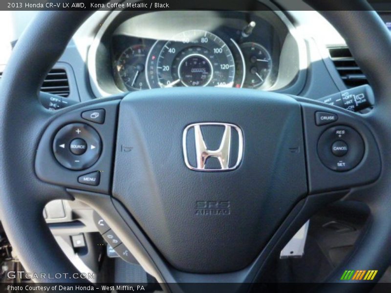 Kona Coffee Metallic / Black 2013 Honda CR-V LX AWD