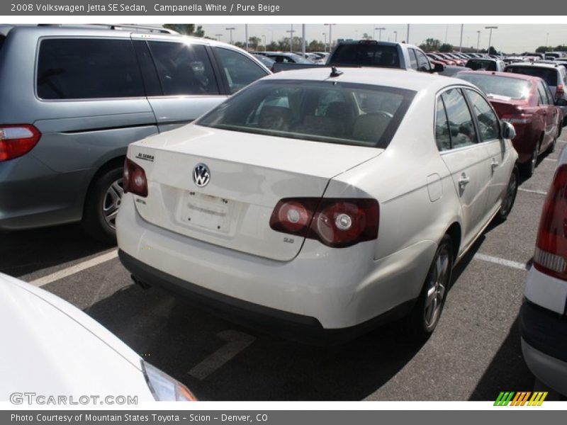 Campanella White / Pure Beige 2008 Volkswagen Jetta SE Sedan