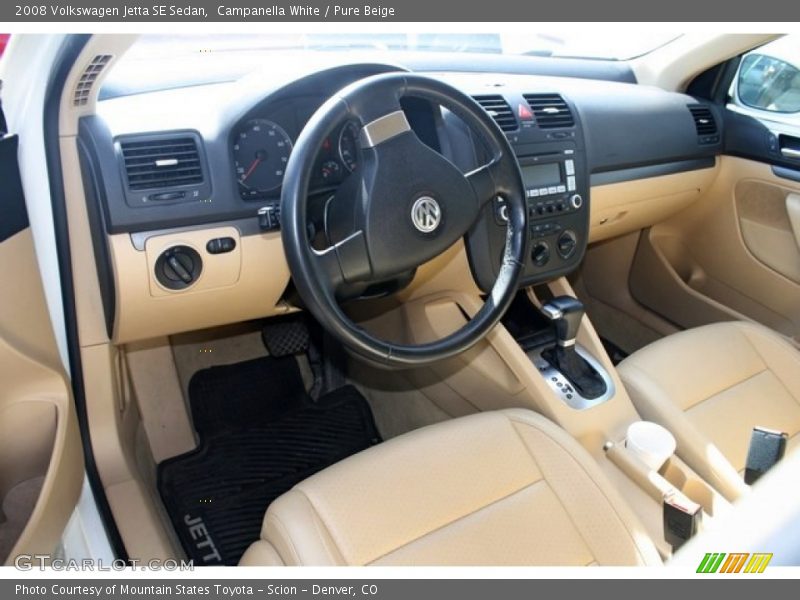 Campanella White / Pure Beige 2008 Volkswagen Jetta SE Sedan