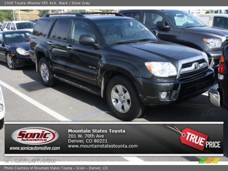 Black / Stone Gray 2008 Toyota 4Runner SR5 4x4