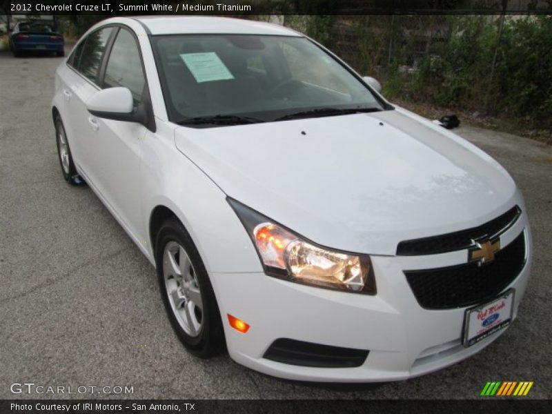 Summit White / Medium Titanium 2012 Chevrolet Cruze LT