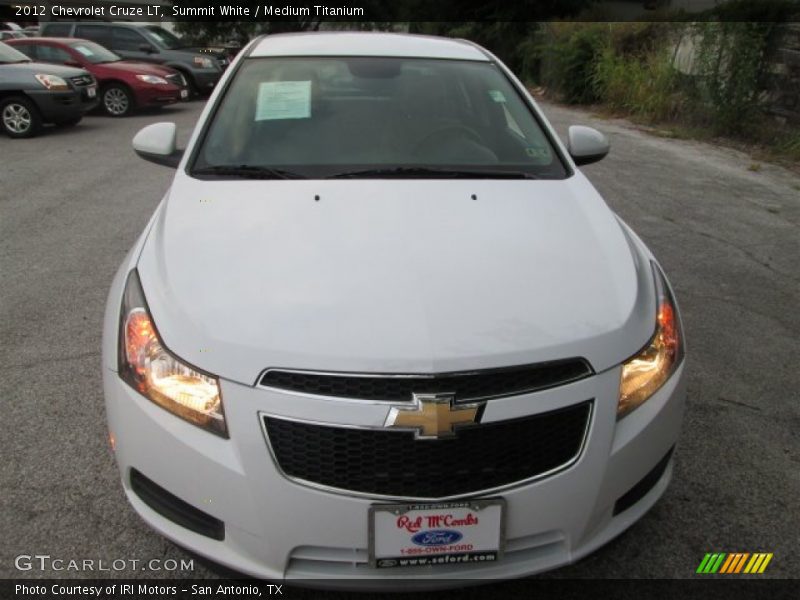 Summit White / Medium Titanium 2012 Chevrolet Cruze LT