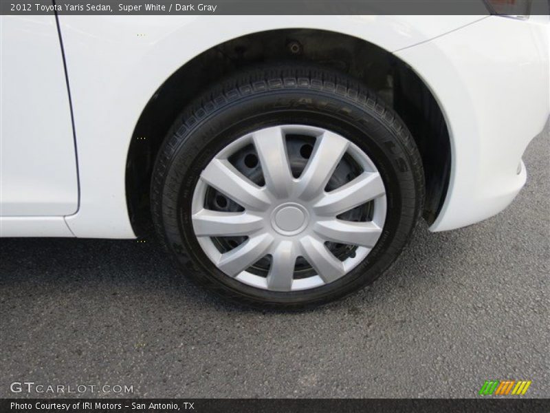 Super White / Dark Gray 2012 Toyota Yaris Sedan